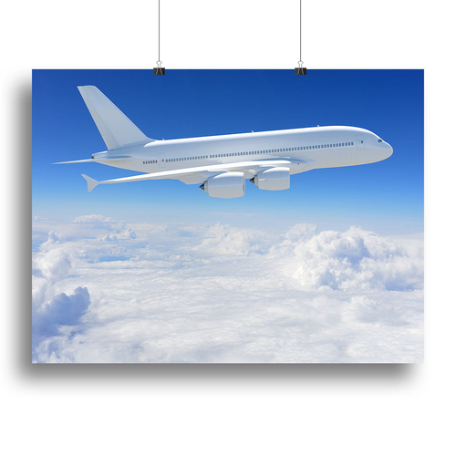 Airplane in the sky Canvas Print or Poster