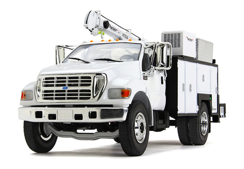 First Gear FIR10-4107 Ford F-650 in White with Maintainer Service Body