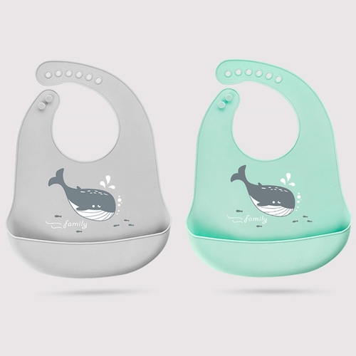 New Baby Bibs Waterproof Silicone Feeding Baby