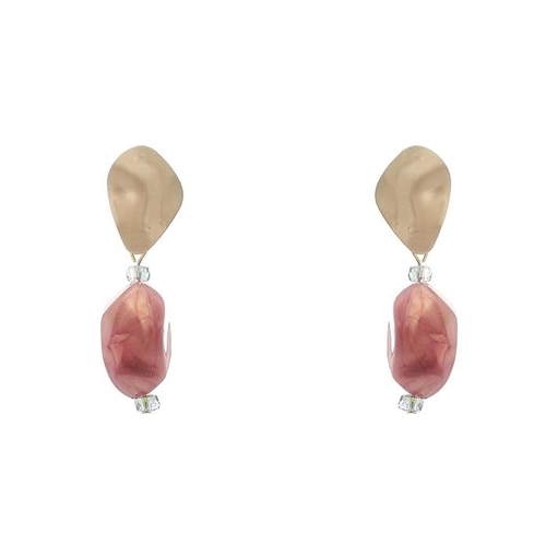 Dainty Ivory Dangle Rose Gold Earrings Drops & Danglers for women