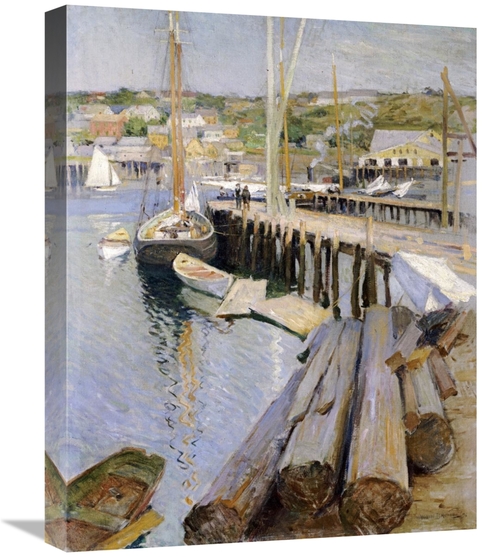 Global Gallery GCS-268304-22-142 22 in. Fish Wharves - Gloucester Art 