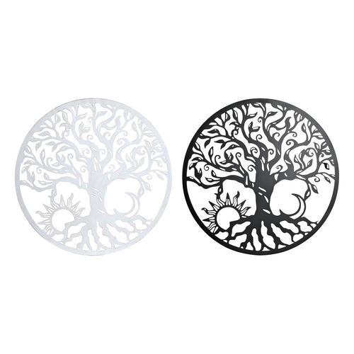 Wall Decoration DKD Home Decor 100 x 1 x 100 cm Black White Indian Man