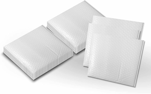 White Poly bubble mailers 8.5 x 11 Padded envelopes 8 1/2 x 11 by