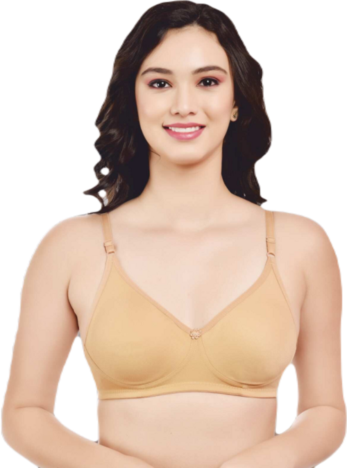 Comfortfit Non-Padded Non-Wired Molded Full Coverage Bra  Beige