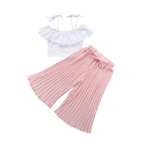 Casual Summer Kids Baby Girls Flowers Tassels Off