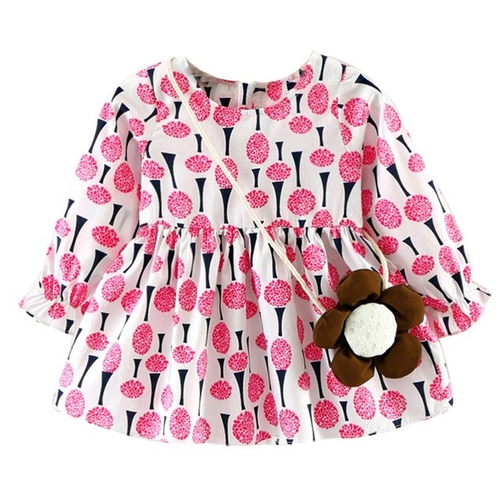 Girls Sun Flower Dress Fashion Casual Cotton