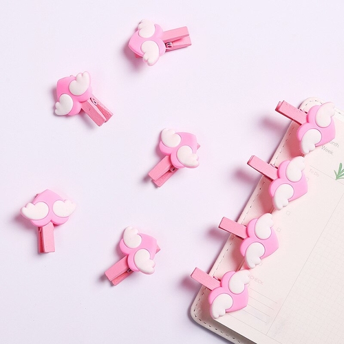 3PCS/PACK Pink Wings Paper Clips Memo Clip