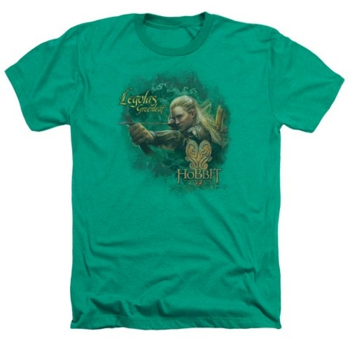 Trevco Hobbit-Greenleaf Adult Heather Tee- Kelly Green - Small