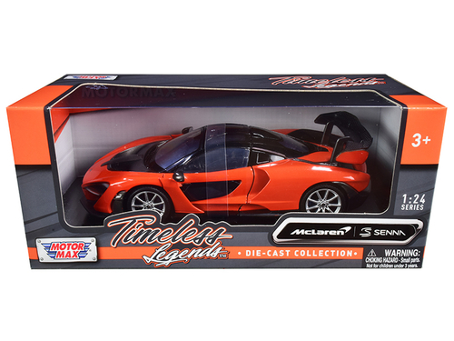 McLaren Senna Orange Metallic and Black \Timeless Legends\" 1/24