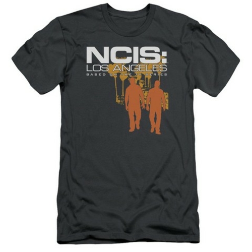 Trevco Ncis-La-Slow Walk - Short Sleeve Adult 30-1 Tee - Charcoal- Lar