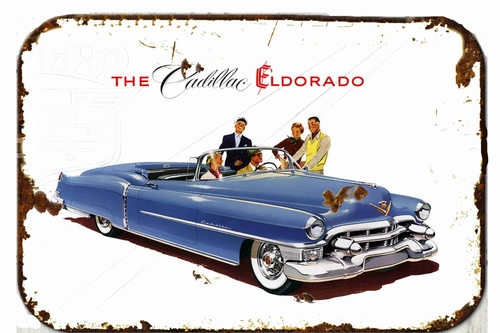 1953 Cadillac  Advertising Metal  8 x 12 inch Tin Sign