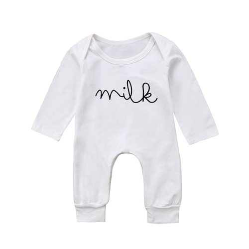 Simple Milk Letter White Newborn Baby Kid