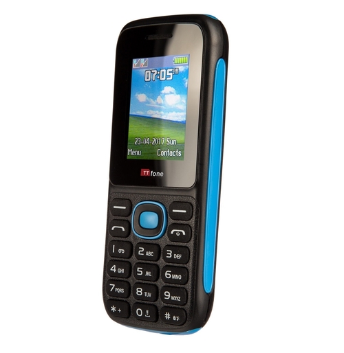 TTfone TT120 Blue Dual SIM with Mains Charger Vodafone Pay As You Go