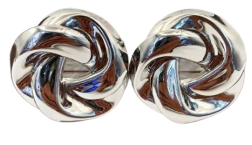 RARE1STUDIO Silver Oversized Stud Earrings For Women's I Bold and