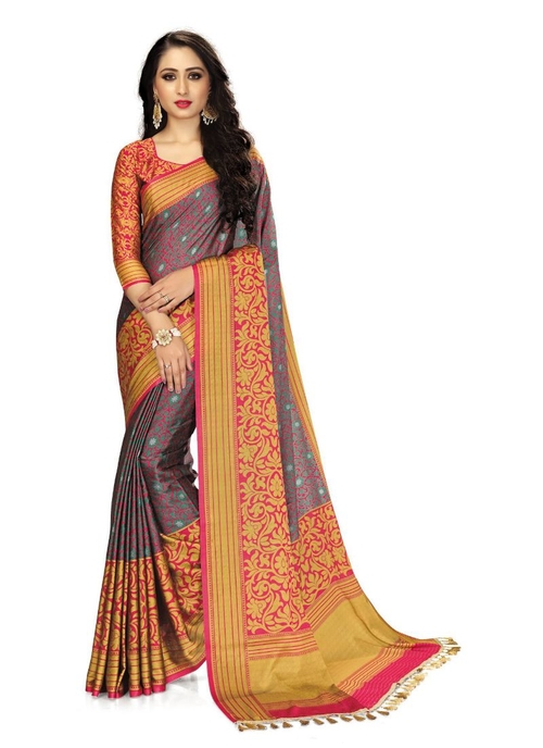 Generic Women's Handloom Cotton Soft Silk Saree