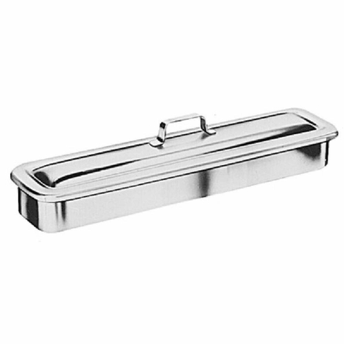 Stainless Steel Instrument Tray with Strap Handle 12" x 8" x 2".
