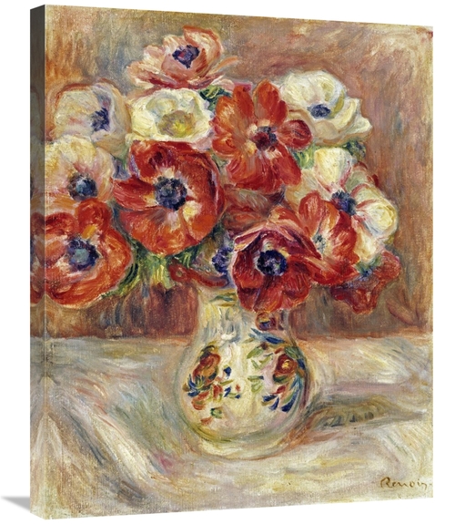 30 in. Still Life with Anemones Art Print - Pierre-Auguste Renoir