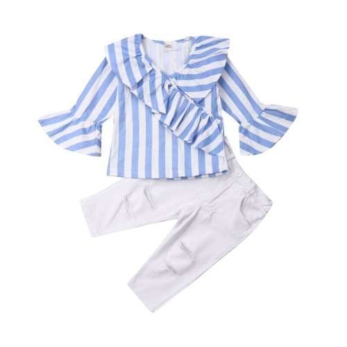 Toddler Kid Newborn Baby Girls Long Sleeve Striped