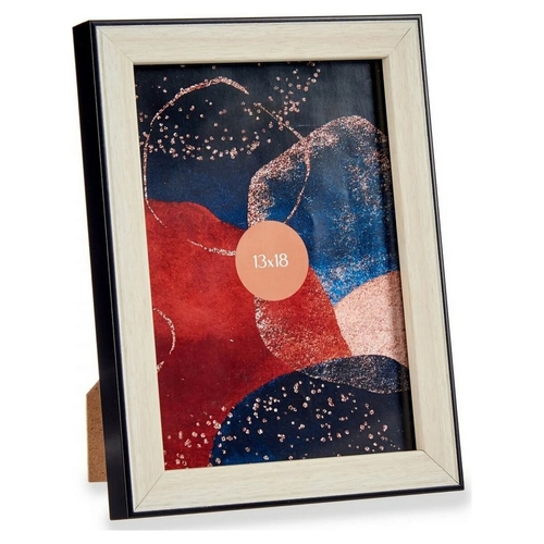 Photo frame 91950 Black 15,6 x 2 x 20,5 cm Brown Plastic Glass (1 uds)