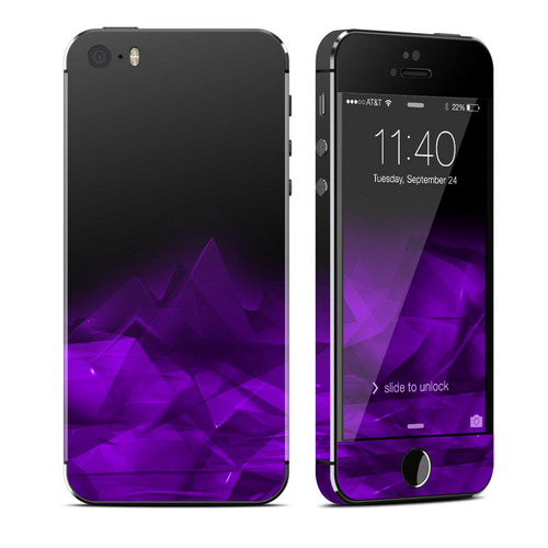 DecalGirl AIP5S-CRYST-PRP Apple iPhone 5S Skin - Dark Amethyst Crystal