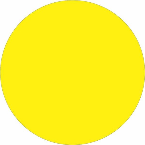 Tape Logic DL1390FY 2 in. Circle - Fluorescent Yellow Removable Labels