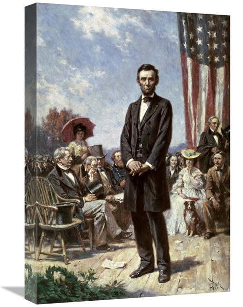 Global Gallery GCS-277538-22-142 22 in. The Gettysburg Address Art Pri