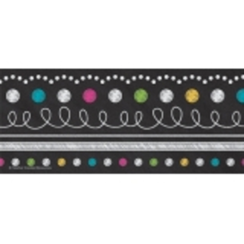 Teacher Created Resources TCR5619 Chalkboard Brights Straight Border