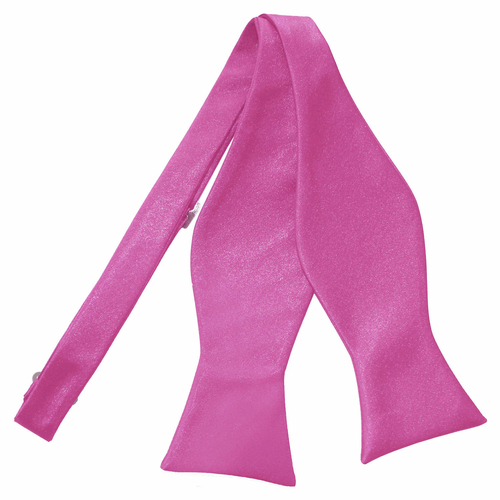Plain Satin Self-Tie Bow Tie - Mulberry