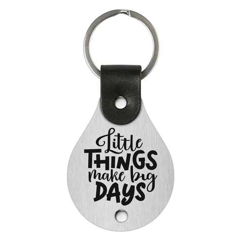 Leather keychain with engraving – Little things make big days