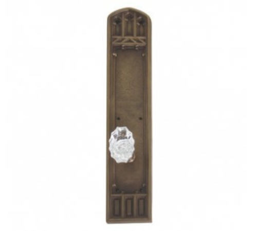 Brass Accents D04-K584D-LFT-610 Interior Door Plate Double Dummy Set -