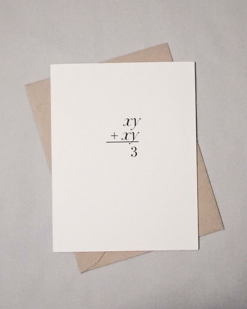 xy+xy New Baby Math Card