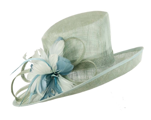 Large Light Green Ladies Fashion Racing Hat