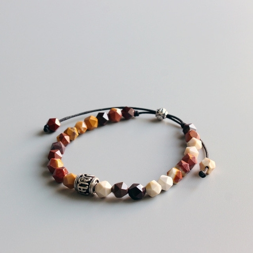 Natural Stone Tibetan buddhism Mala Beads Bracelet