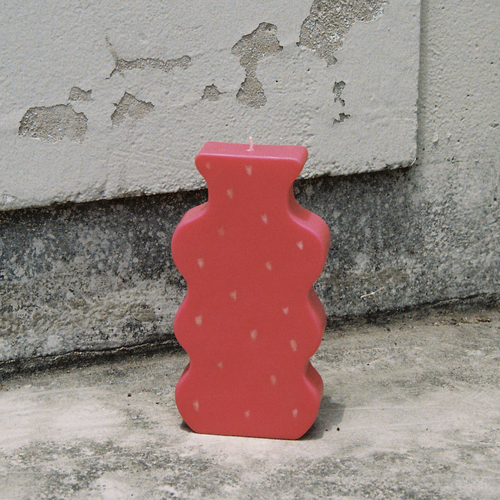 Vase Soy Pillar Candle - Strawberry