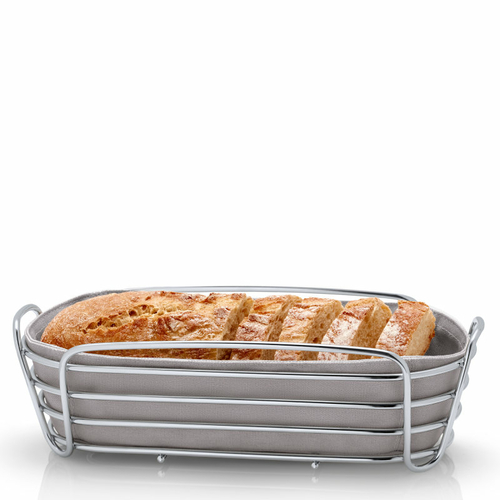 Blomus 63676 Chrome Plated Steel Wire Bread Basket, Taupe