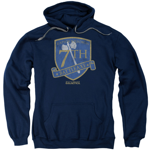 Trevco BSG281-AFTH-1 BSG & Battleaxe Badge Adult Pull-Over Hoodie,