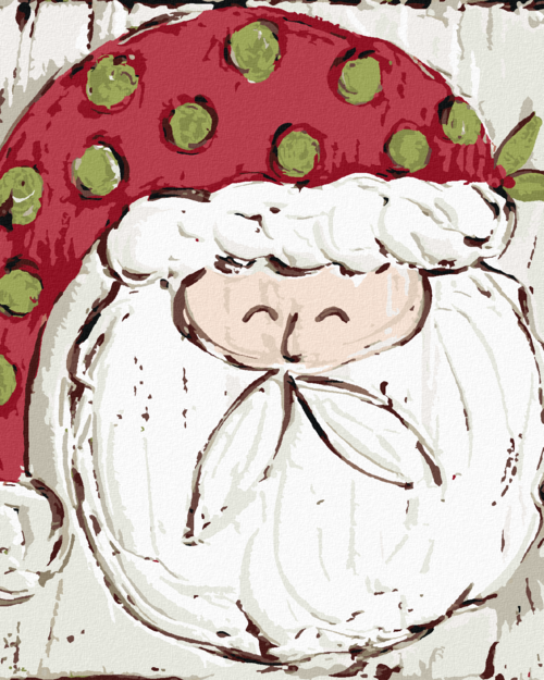 Paint by Numbers - SANTA WITH POLKA DOT HAT (HALEY BUSH)
