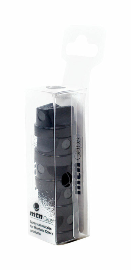MTN 1868462 Pro Spray Paint Cap, Black - Pack of 5