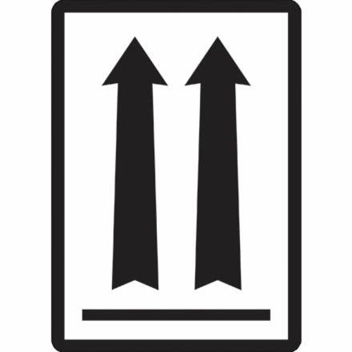 Tape Logic DL1500 3 x 4.25 in. - Two up Arrows Over Black Bar Labels -