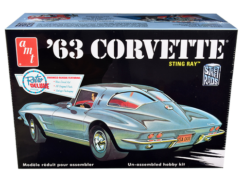 Skill 2 Model Kit 1963 Chevrolet Corvette Stingray 1/25 Scale Model by