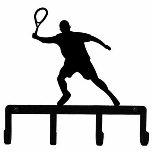 Wrought Iron Tennis Player Key Holder Key Hooks