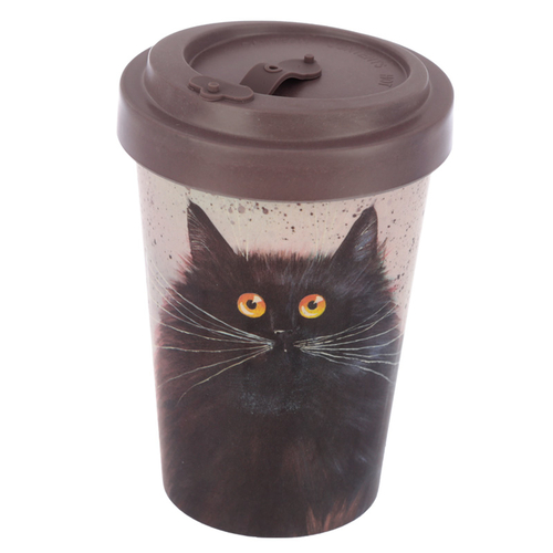 Bamboo Composite Kim Haskins Cat Screw Top Travel Mug