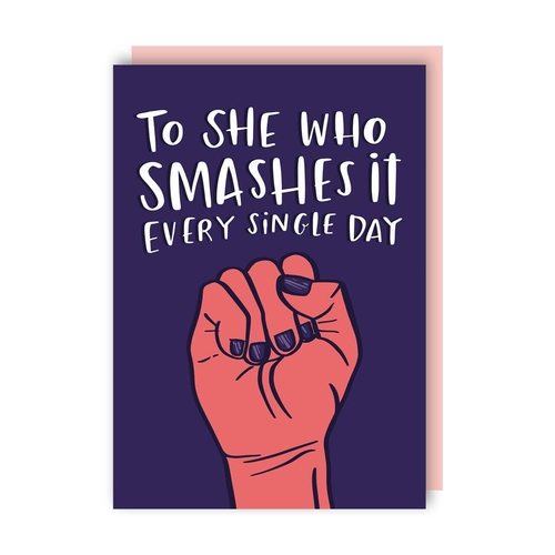 Smashes It Mother's Day Female Empowerment Well Done Card (Pack of 6)