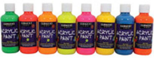 Sargent Art 222214 Flourescent Acrylic Paint- Orange 8 Oz.