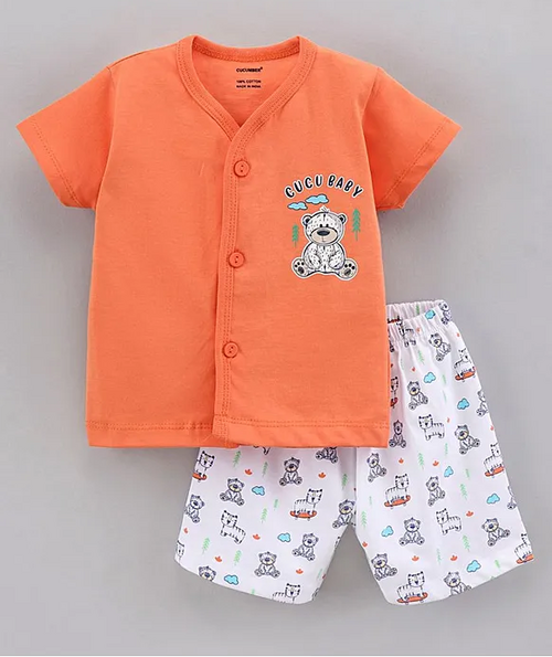 Half Sleeves Cotton T-Shirt & Shorts Set  (Size-4-5YEAR)