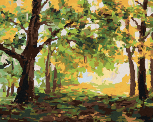 Paint by Numbers - AUTUMN FOREST LANDSCAPE