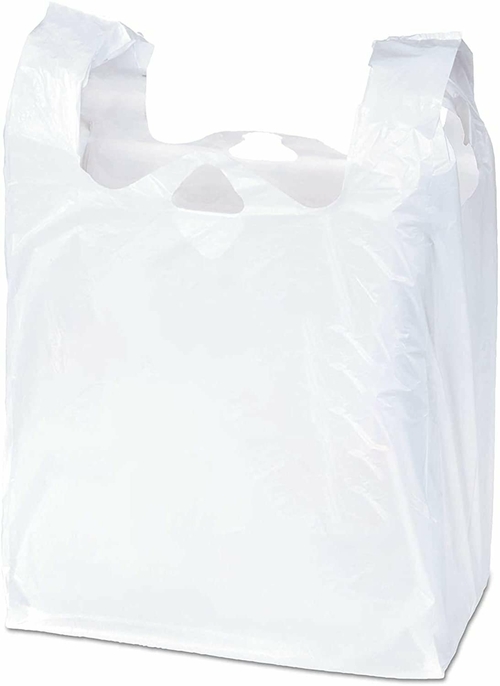 Pack of 2000 White T-Shirt Plastic Bags 10 x 5 x 18. Ultra Thin