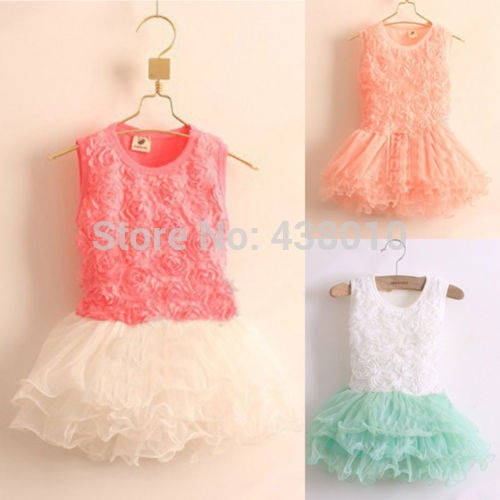 New hot 2014 Kids Girls Toddler Princess Rose