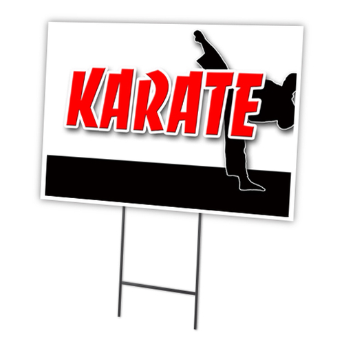 SignMission C-1216-DS-Karate 12 x 16 in. Yard Sign & Stake - Karate