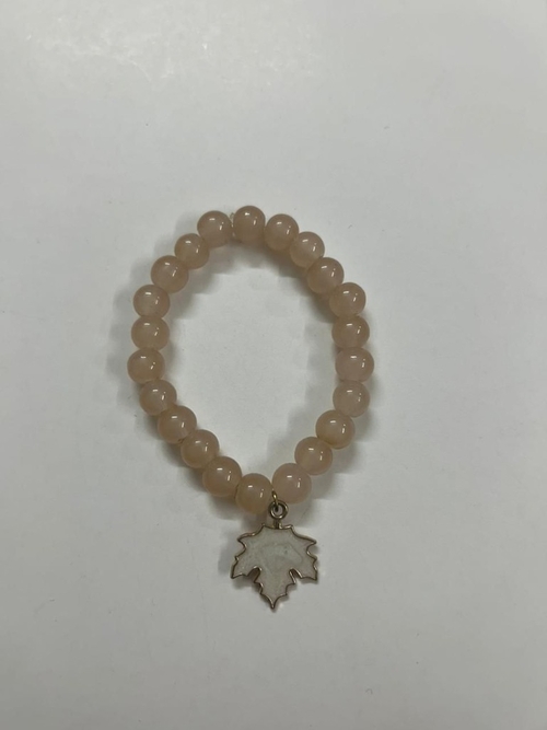 New trending bracelet With Leaf Charm quartz crystal clear bracelet